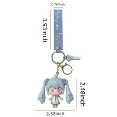 Cartoon Epoxy Girls Keychain Car Key Chain Couple Bag Pendant