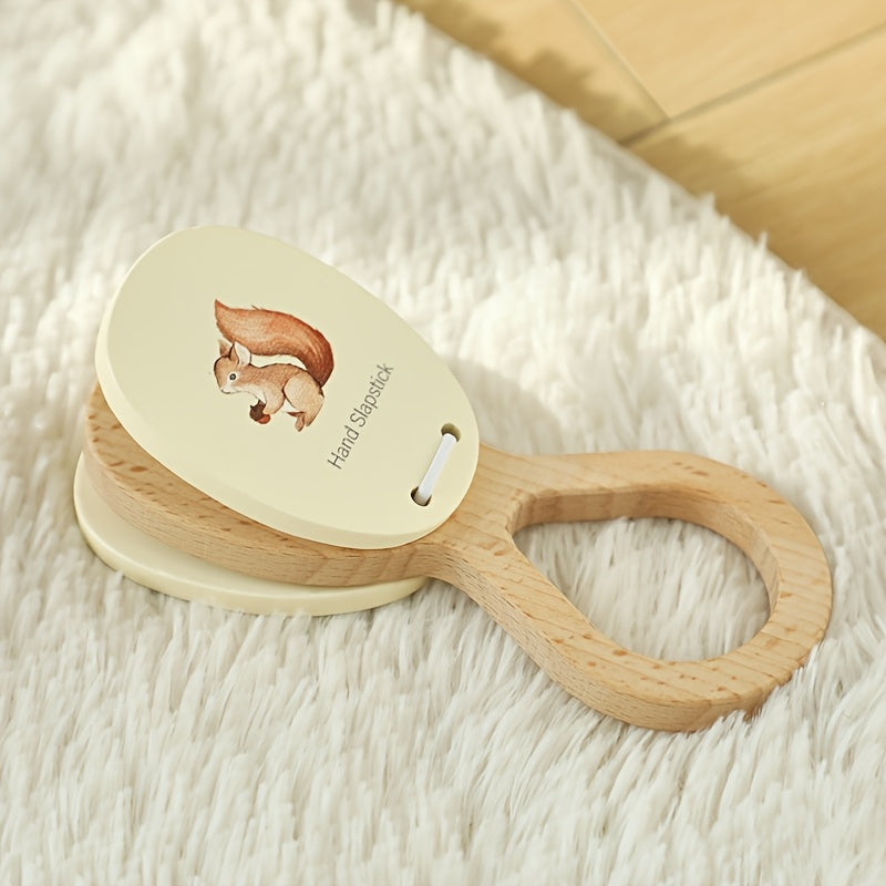 Wooden Squirrel Grip Toy for Young Kids
