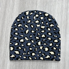 Leopard Print Winter Sport Beanie Hat with Ear Protection