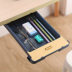 Desk Drawer Organizer Office Hidden Storage Box Student Stationery Supplies