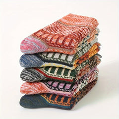 Geometric Pattern Mid Tube Socks Soft & Comfy Women's Stockings