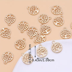 20Pcs Silver Plated Tree Of Life Charm Pendant Jewelry Making DIY Accessories