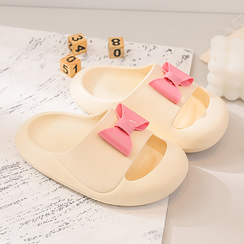 Girls Bowknot Slippers Non Slip Lightweight for Indoor Shower Pool