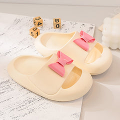 Girls Bowknot Slippers Non Slip Lightweight for Indoor Shower Pool