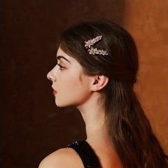 Zircon Leaf Rhinestone Hairclip Party Favor Decorations Hair Accessories
