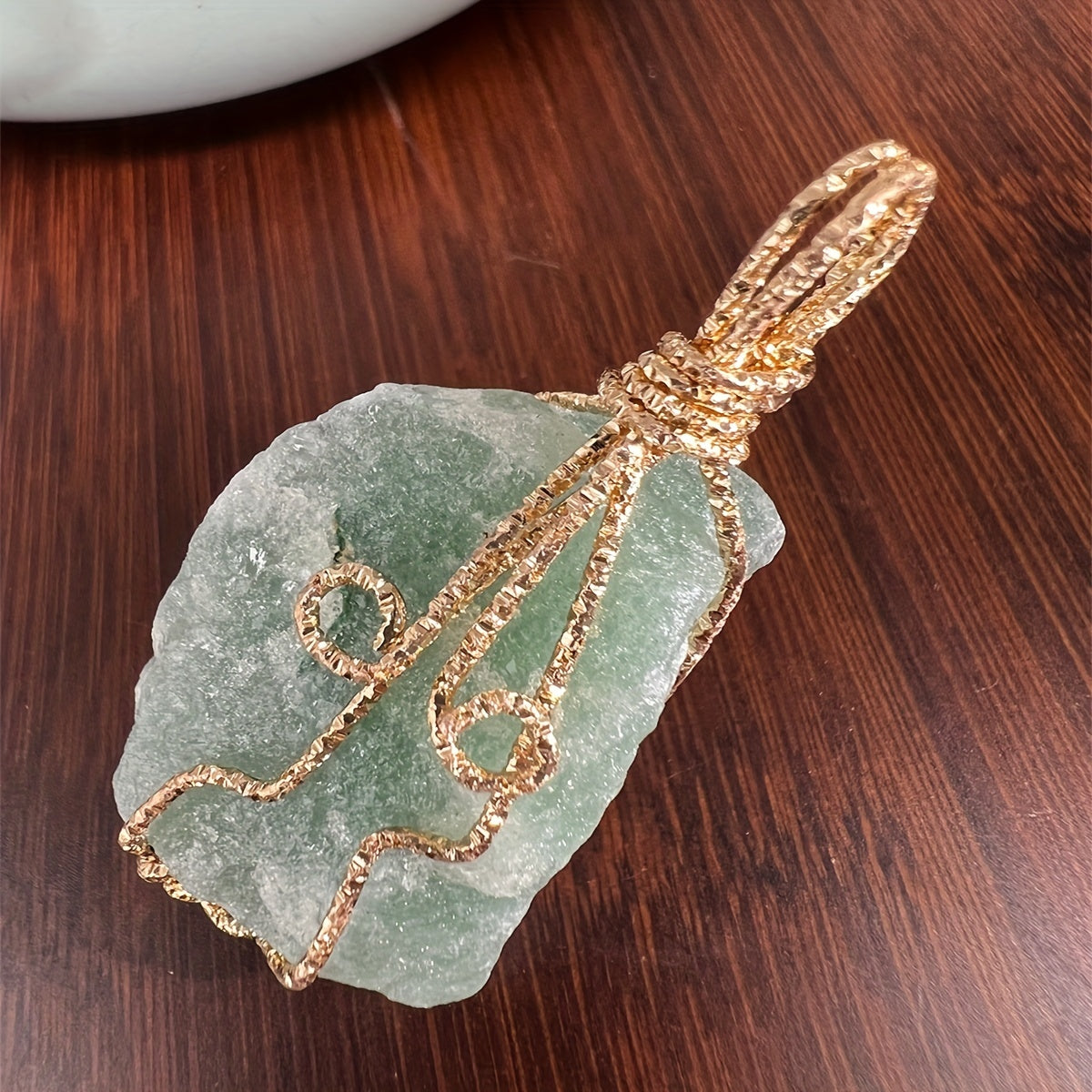 Raw Crystal Keychain Natural Irregular Gemstone Yoga Key Ring Pendant
