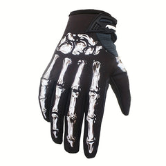 Cycling Gloves Skeleton Hand Touch Screen Warm Windproof Coldproof Gloves