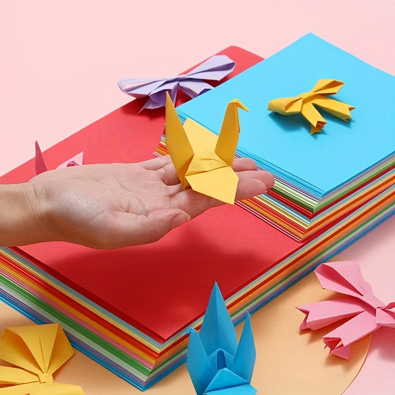 100pcs Square Colored Origami Folded Paper Crane