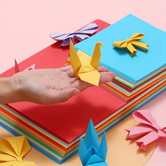 100pcs Square Colored Origami Folded Paper Crane