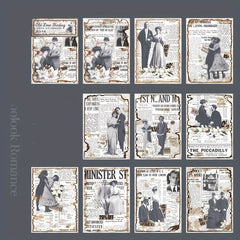 30 Sheets Old Book Love Series Character Collage Journal Material