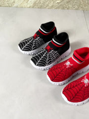 Unisex Kid's Spider Pattern Slip On Sock Shoes
