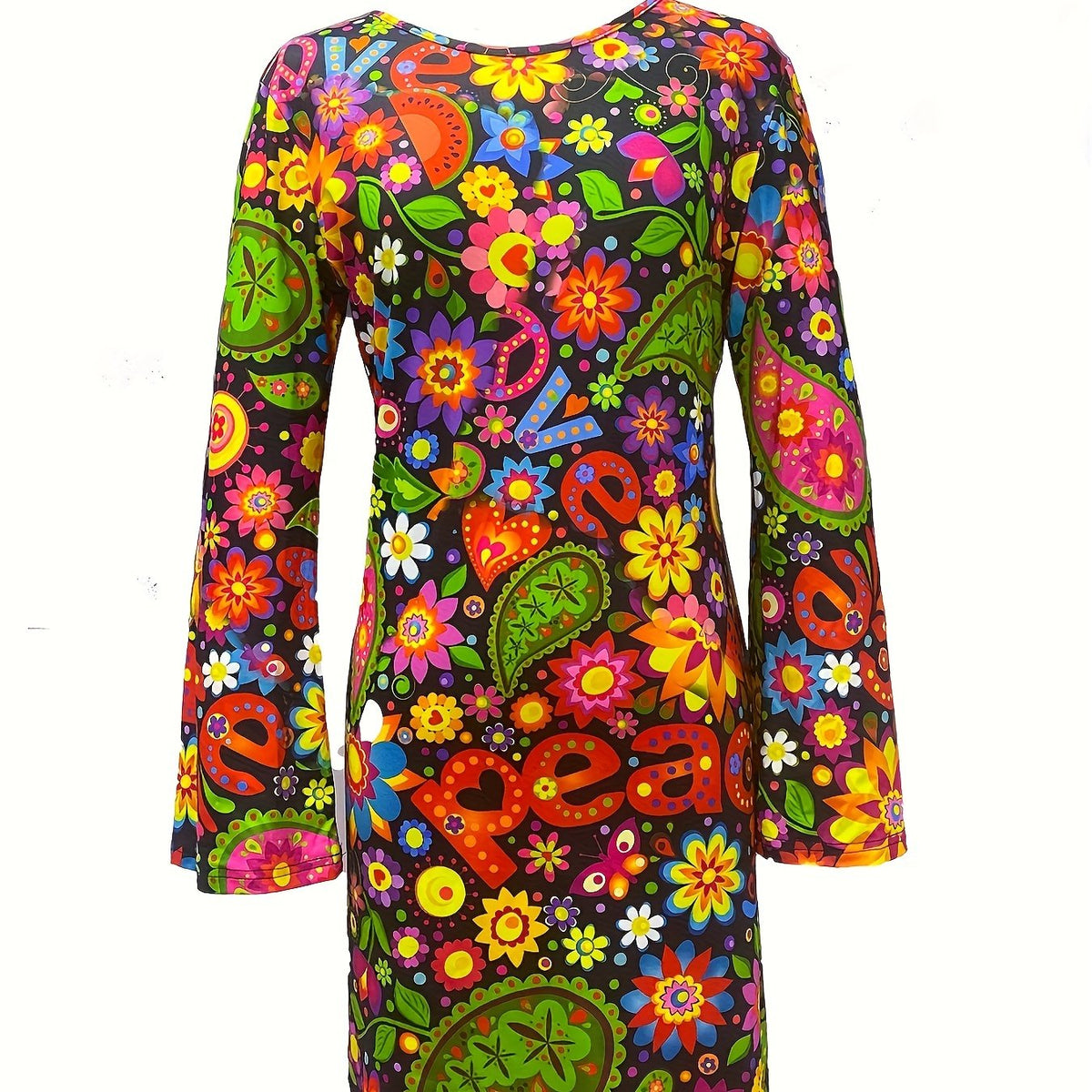  Boho Dress Women's Plus Paisley Floral Print Maxi Dress