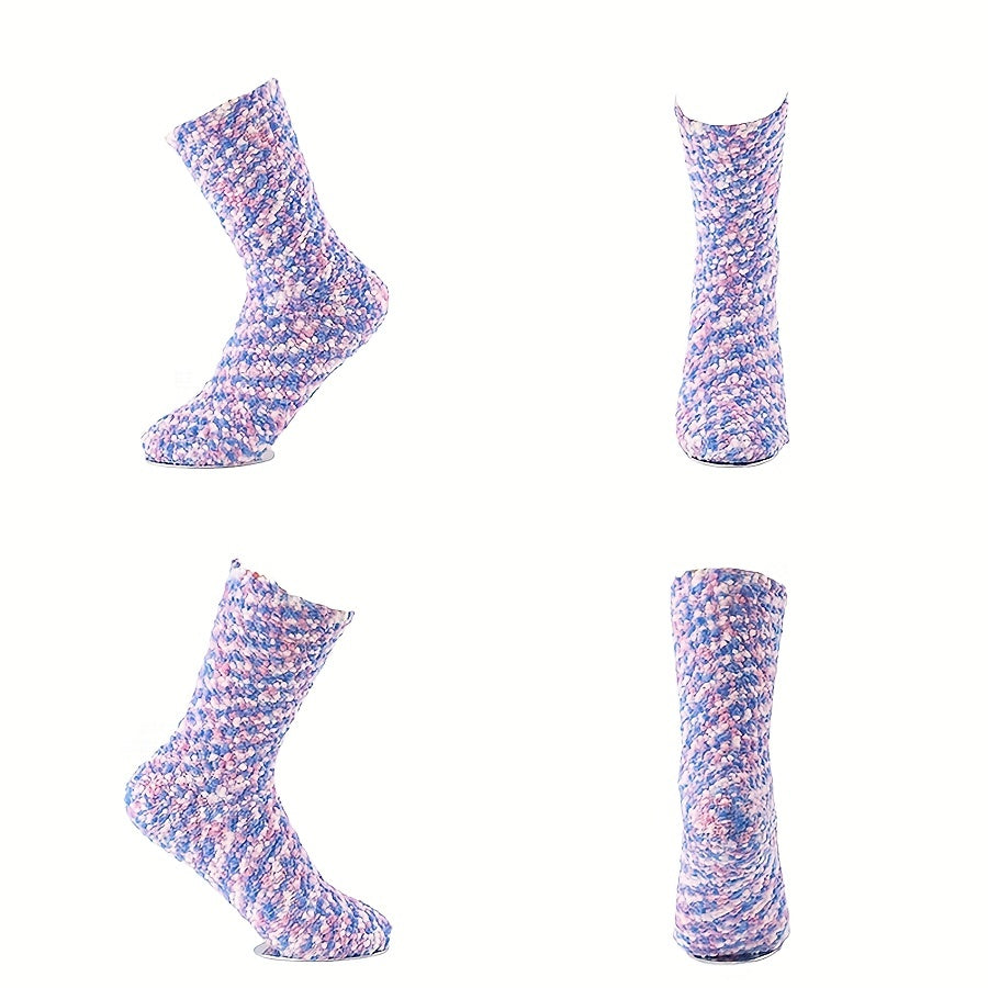2 Pairs Warm Fuzzy Floor Socks Women's Stockings