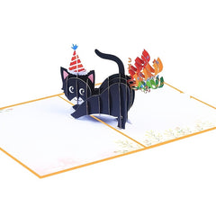 3D Funny Birthday Card Farting Rainbow Cat Kitten Card Greeting Card