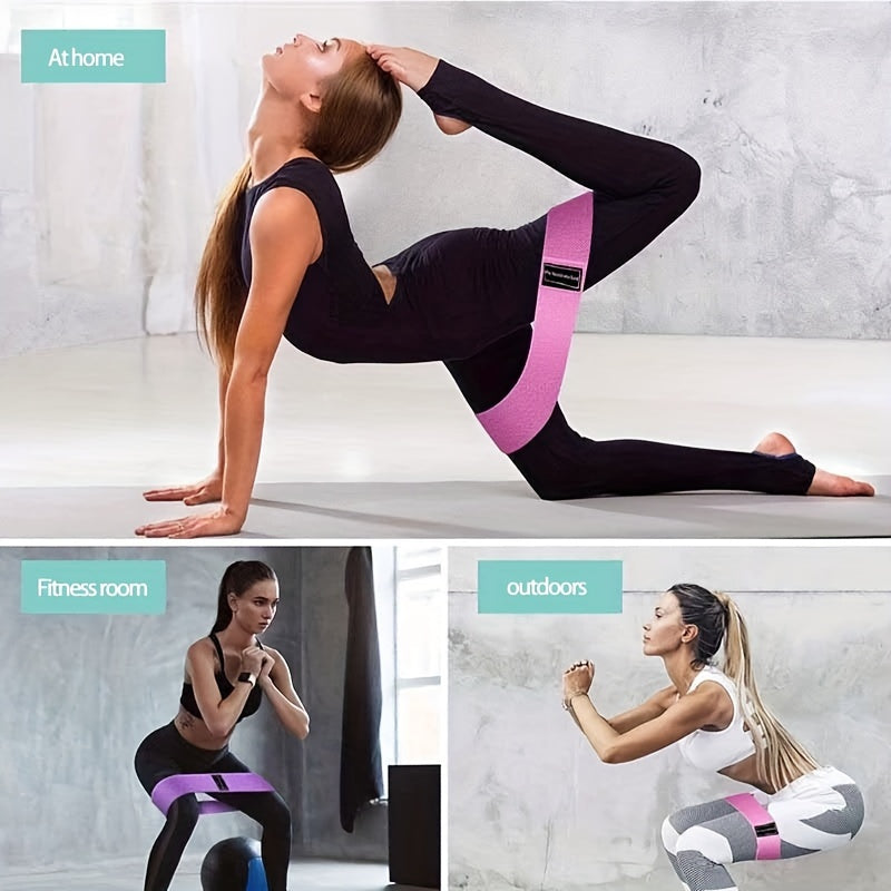 3pcs Non-Slip Yoga Resistance Band Elastic Stretching Rope
