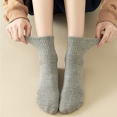 3 Pairs Women's Casual Mid Tube Socks