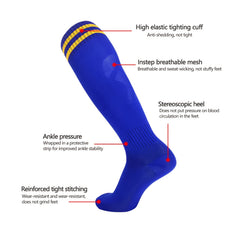 Unisex Thin Football Socks One Size 6-10