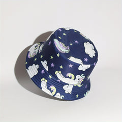 Unicorn Print Sun Protection Fisherman Hat