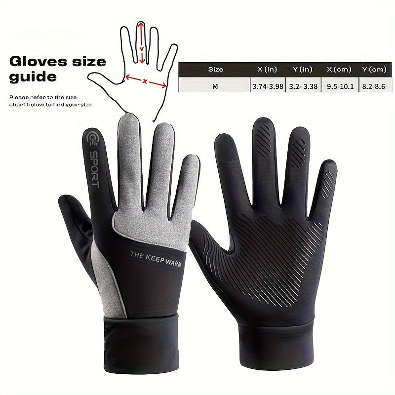 Winter Warm Full Finger Gloves Unisex Anti-wear Driving Gloves