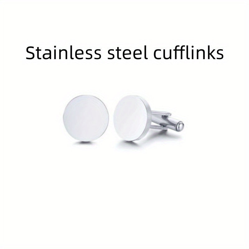 Men's Stainless Steel Tuxedo Cufflinks Business Gift Shirt Cufflinks