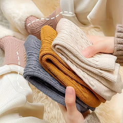 6 Pairs Twist Textured Mid Tube Socks Women's Stockings