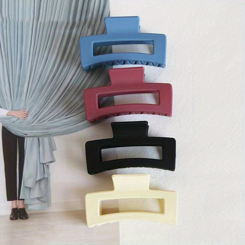 4pcs Matte Hair Claw Clip Thick Hair Non Slip Hair Clips
