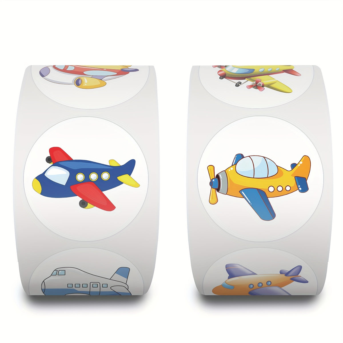 500pcs Cartoon Airplane Reward Stickers Roll - Decorative Stickers