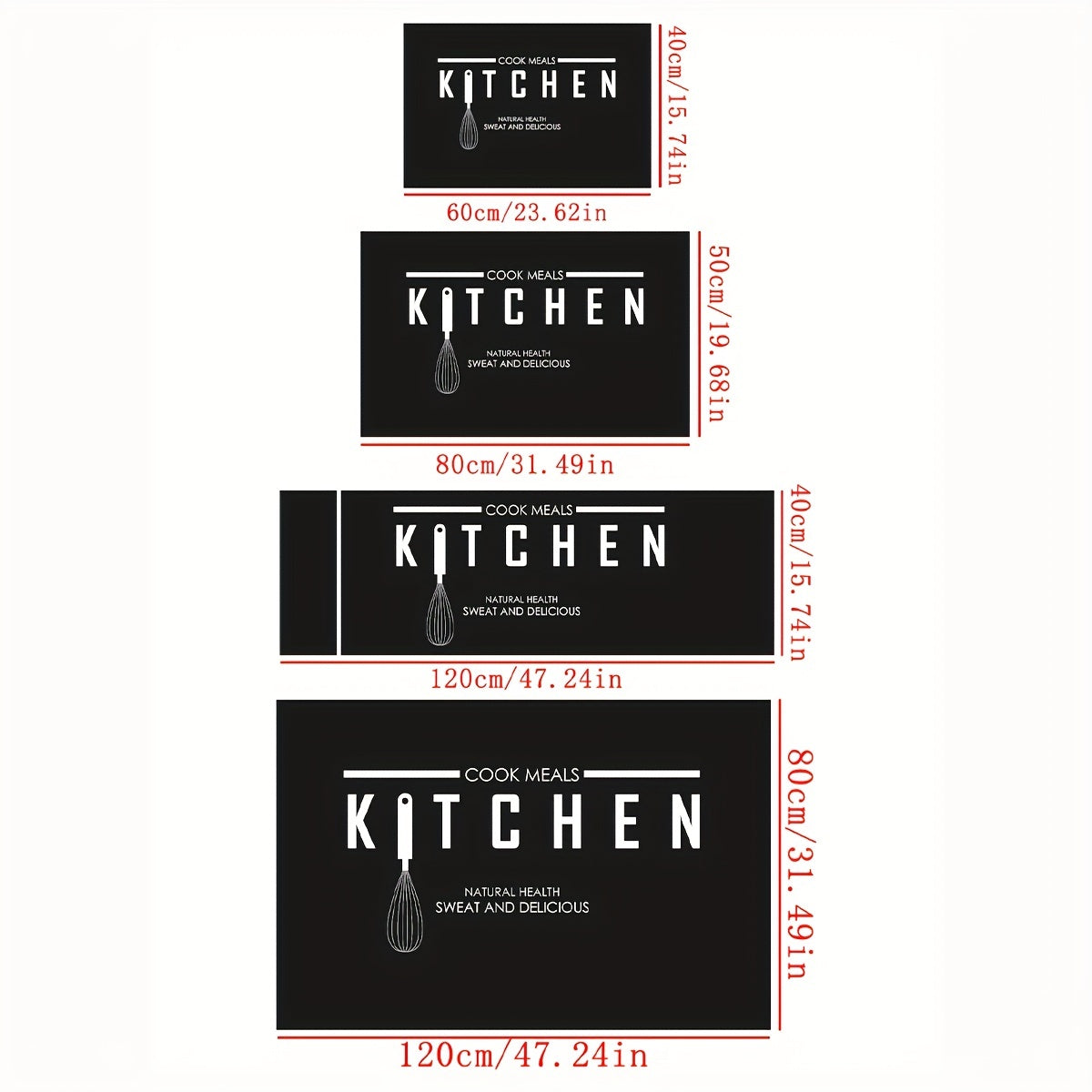 Non Slip Waterproof Kitchen Floor Mat - Machine Washable Entrance Doormat