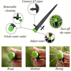 20/50pcs Drip Emitters for 4 7mm Tube PE Pipe - 360 Degree Water Flow