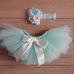 Baby Photography Props Flower Tutu Princess Skirt Headband Suit