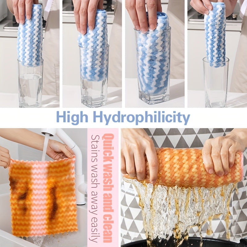 Microfiber Dish Towels Coral Fleece Cloths Random Pack