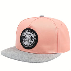 Coconut Tree Patch Baseball Cap Pink Block Snapback Hats