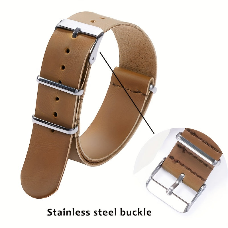 Ultra Thin PU Leather Bracelet Watchband with Stainless Steel Buckle