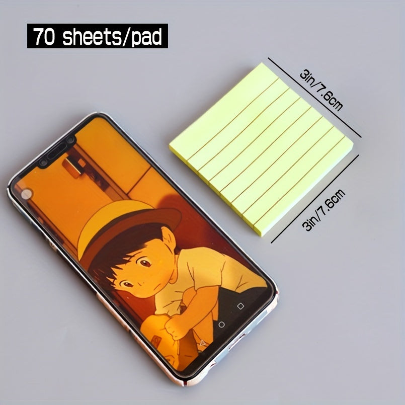 10 Pastel Sticky Notes 3x3 Lined Adhesive Memo Small Pads