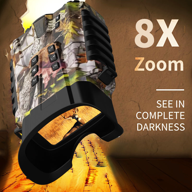8X Zoom Infrared Night Vision Binoculars HD 2.5K Outdoor Double Field Lens