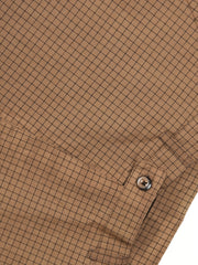 Men's Plaid Print Cotton Trousers Business Casual Suit Pants