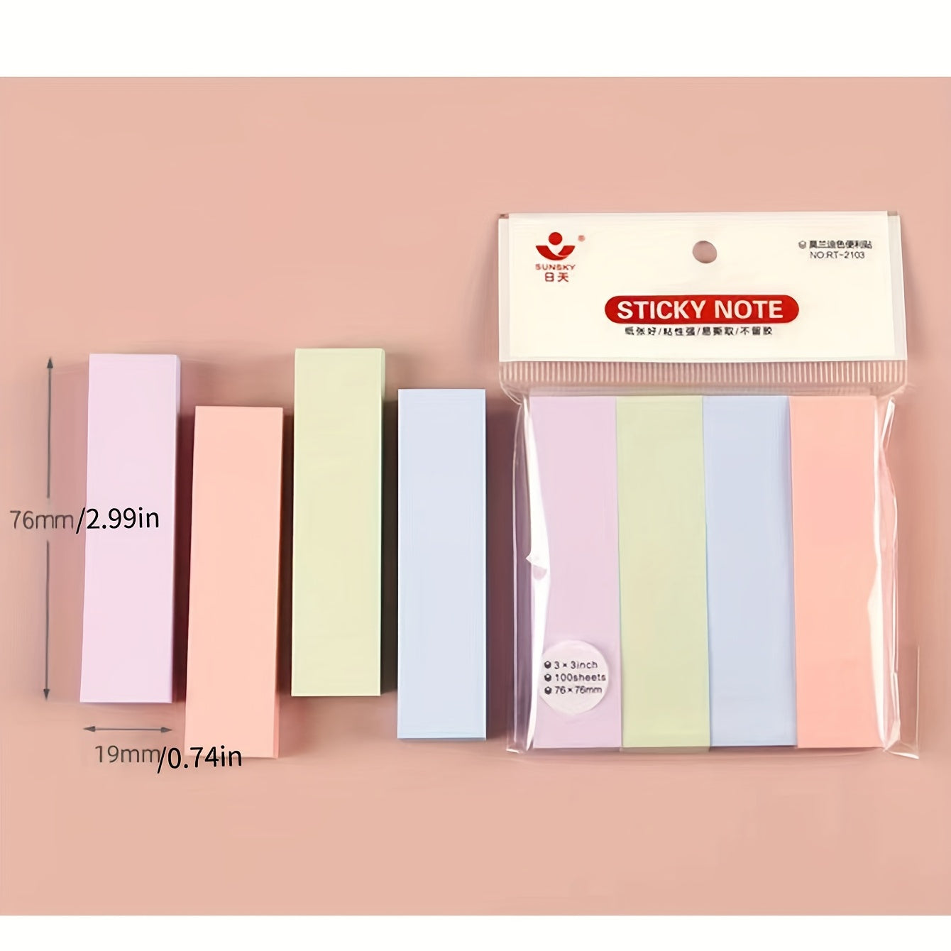 Colorful Sticky Notes Index Tabs Office Memo Pads Students Professionals