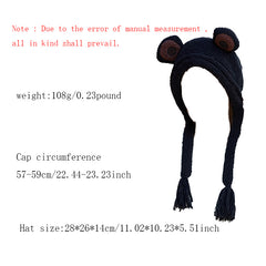 Winter Warm Hat Fleece Ear Hat With Tassel