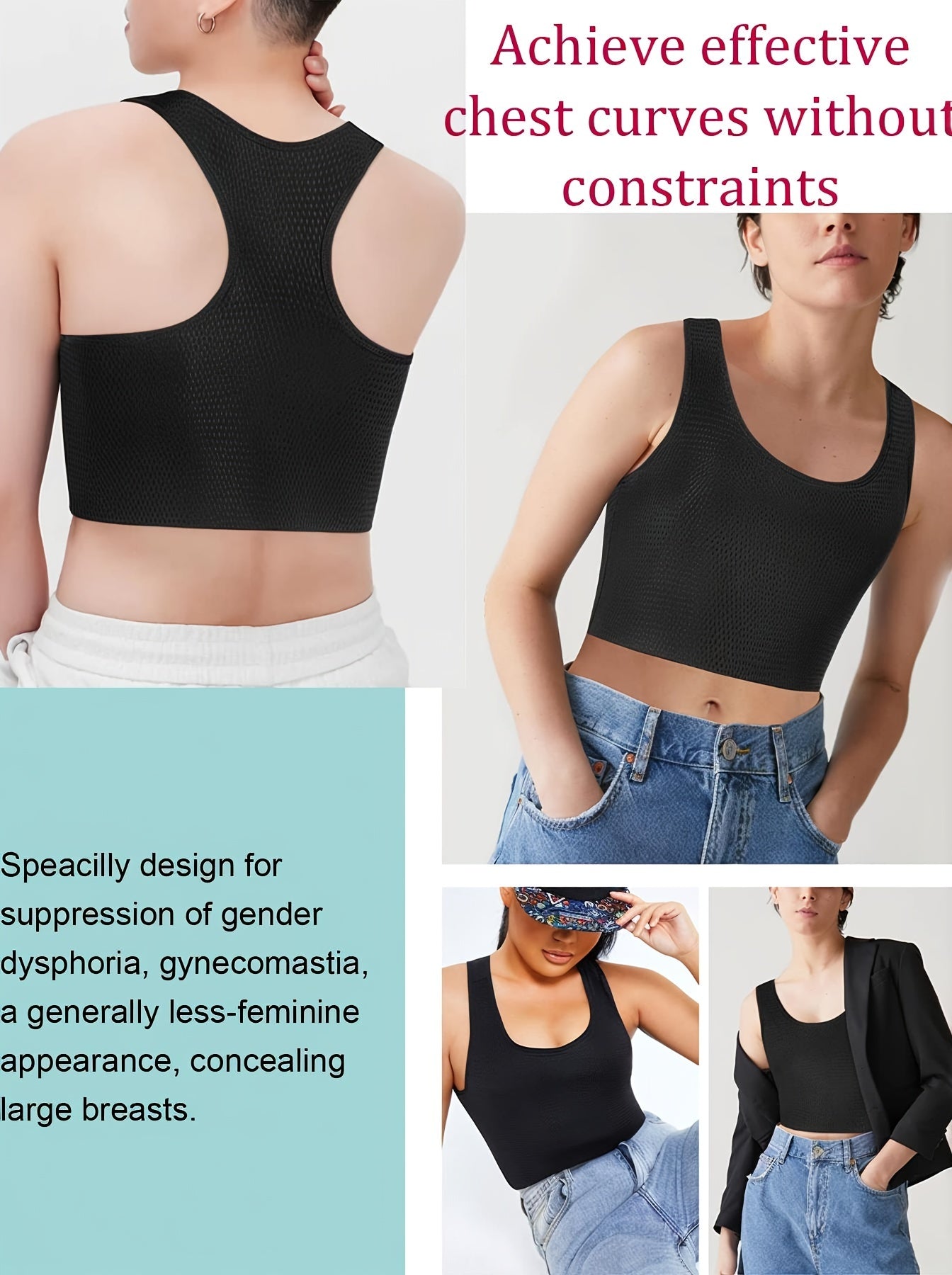 Eyelet Crop Tank Top Breathable Crew Neck Tank