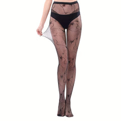 2 Pack Star Pattern Fishnet Tights High Waist Pantyhose Women's Stockings