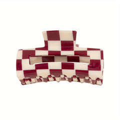 Purple Plaid Hair Claw for Thick Curly Hair Women Accessories