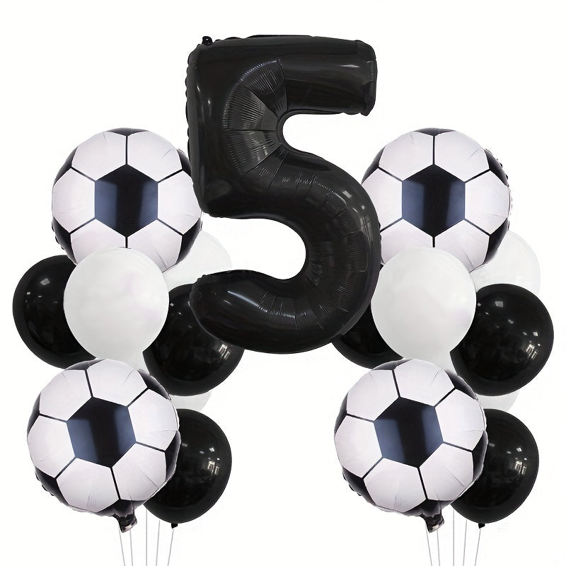 17pcs Football Theme Kids Birthday Party Decor Set