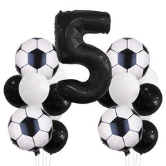 17pcs Football Theme Kids Birthday Party Decor Set