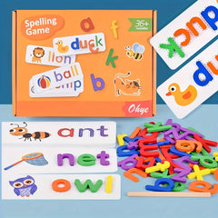 Alphabet Tracing Learning Toy for Kids Spelling Blocks with Animal Illustrations