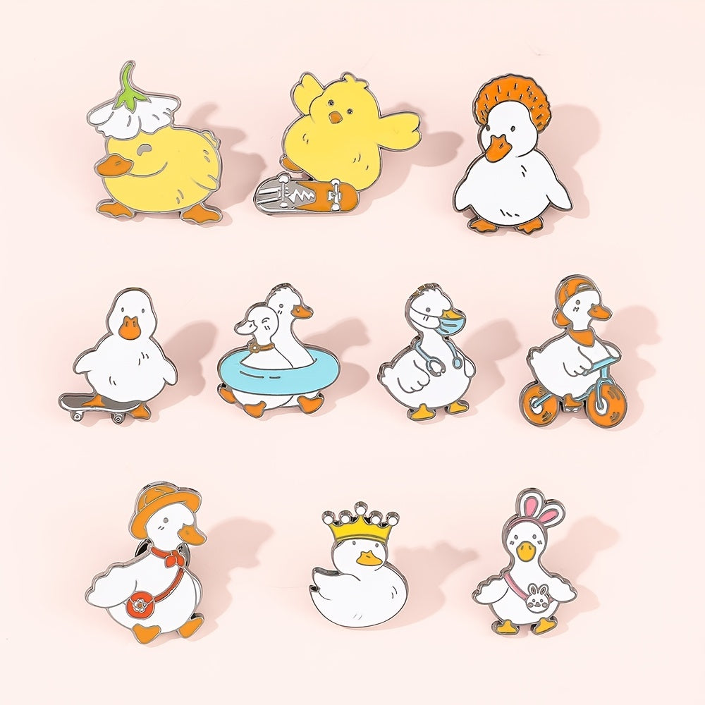 Duck Flat Billed Pin Cartoon Yellow Duck All Sports Series Metal Pin