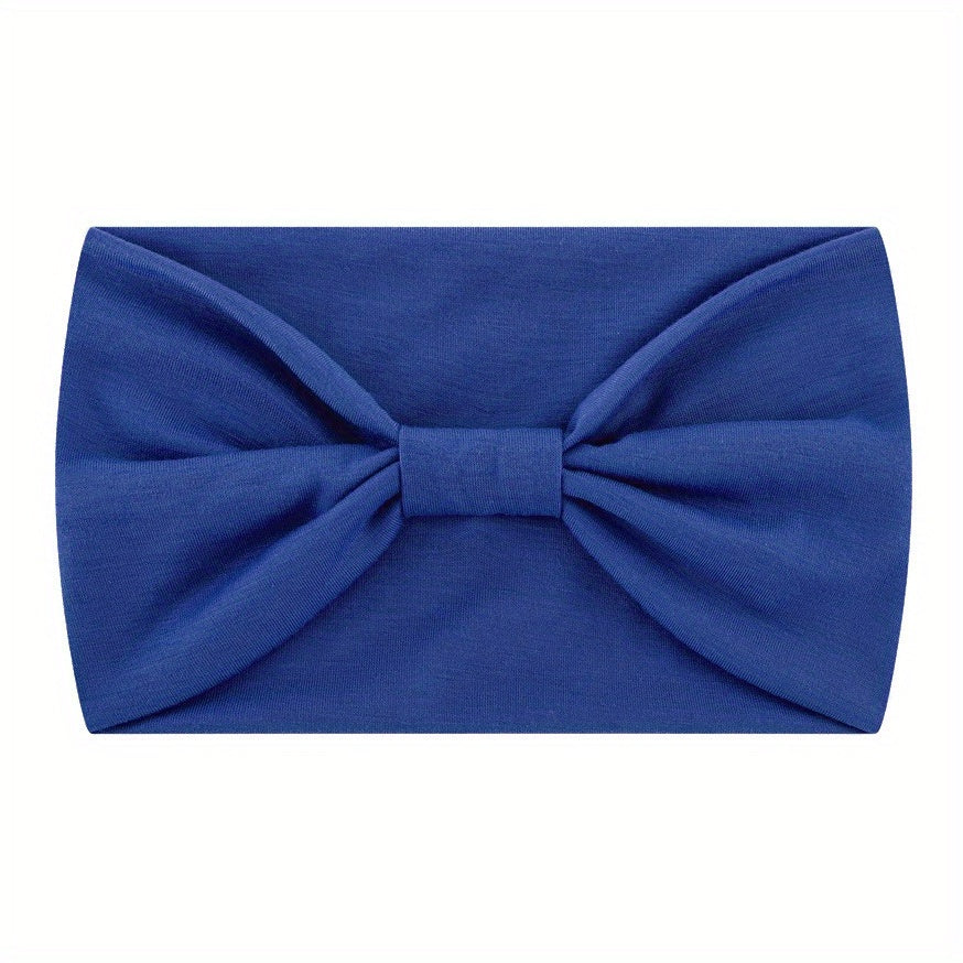 Solid Headband For Women Wide Brim Knotted Sports Yoga Bandana