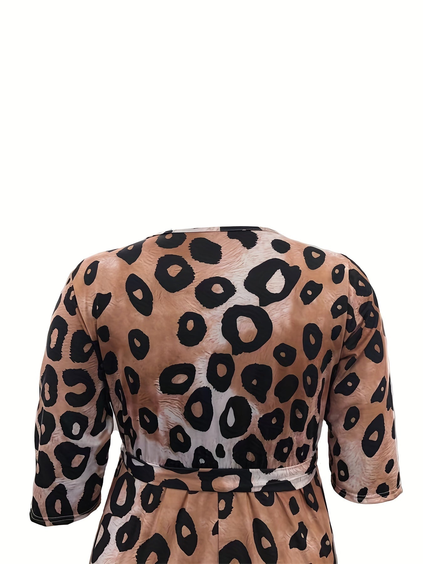  Leopard Print Maxi Dress High Stretch