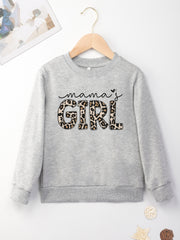 Girls' Letter Print Casual Top
