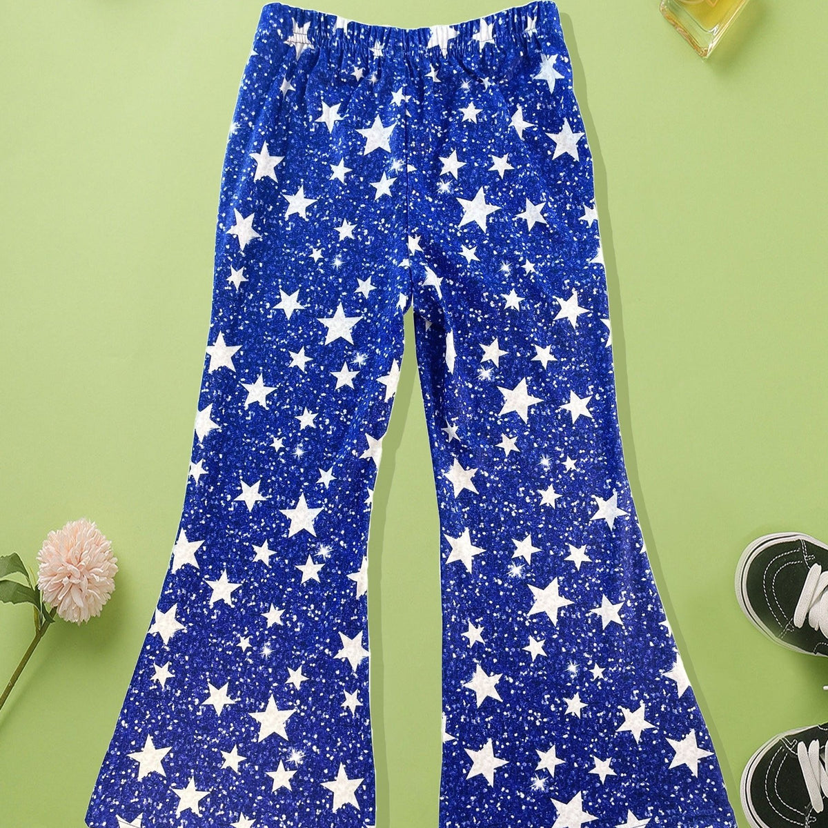 Toddler Girls Starry Stars Graphic Casual Flare Leg Pants