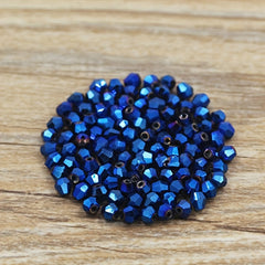 300pcs 4mm Double Cone Pointed Crystal Beads Jewelry Making